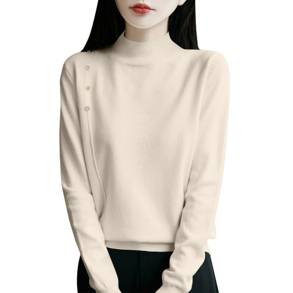 JWSVBF Womens Fall Sweaters Fashion Clothing Trendy Queen Long Sleeve Shirts for Women Winter or Fall Fleece Fabric Tops for Teachers Beige