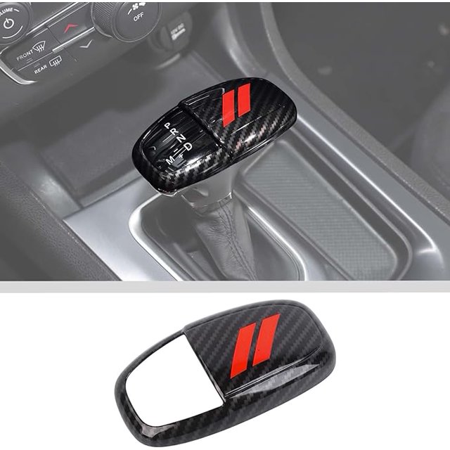 JWWY Gear Shift Shifter Knobs Cover Trim for 20152024+ Dodge Challenger Charger 20182023