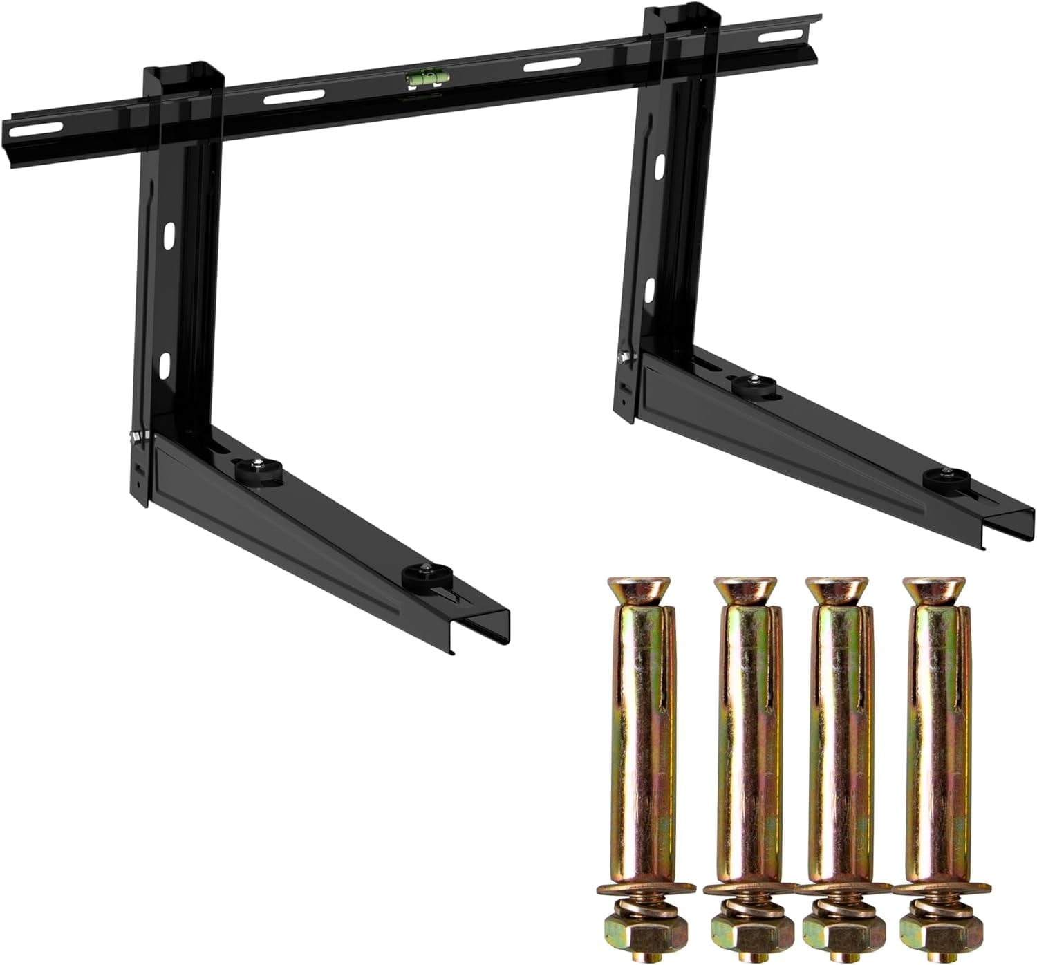JWYY Outdoor Wall Mounting Bracket, Heavy Duty Foldable, 22" x 31" x 15" for 9000-36000 BTU Universal Mini Split Ductless Air Conditioner Heat Pumps, Compressors & HVAC Systems, Black