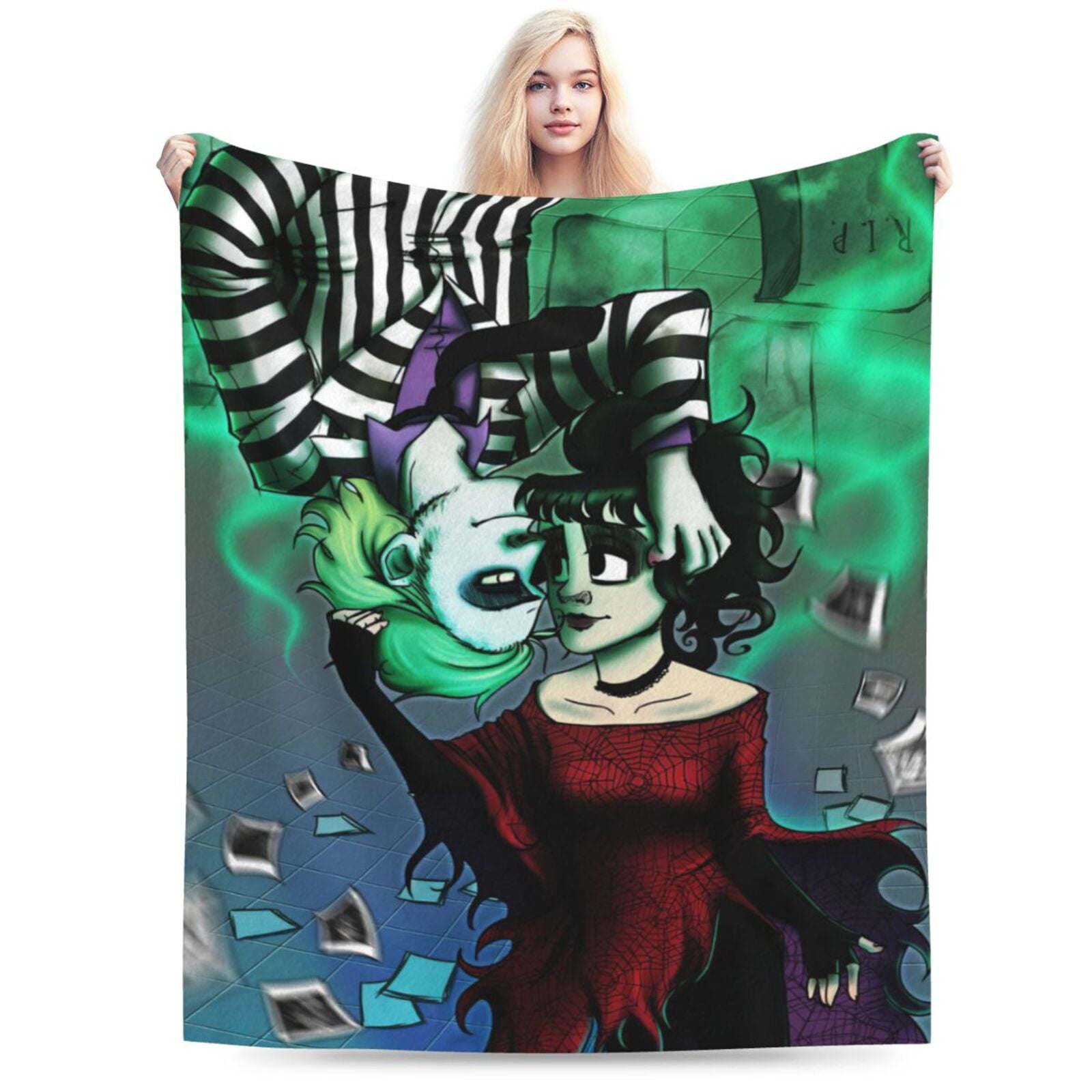 JWZPujrd Beetlejuice Beetlejuice 2024 Throw Blanket 50 x 40 inches