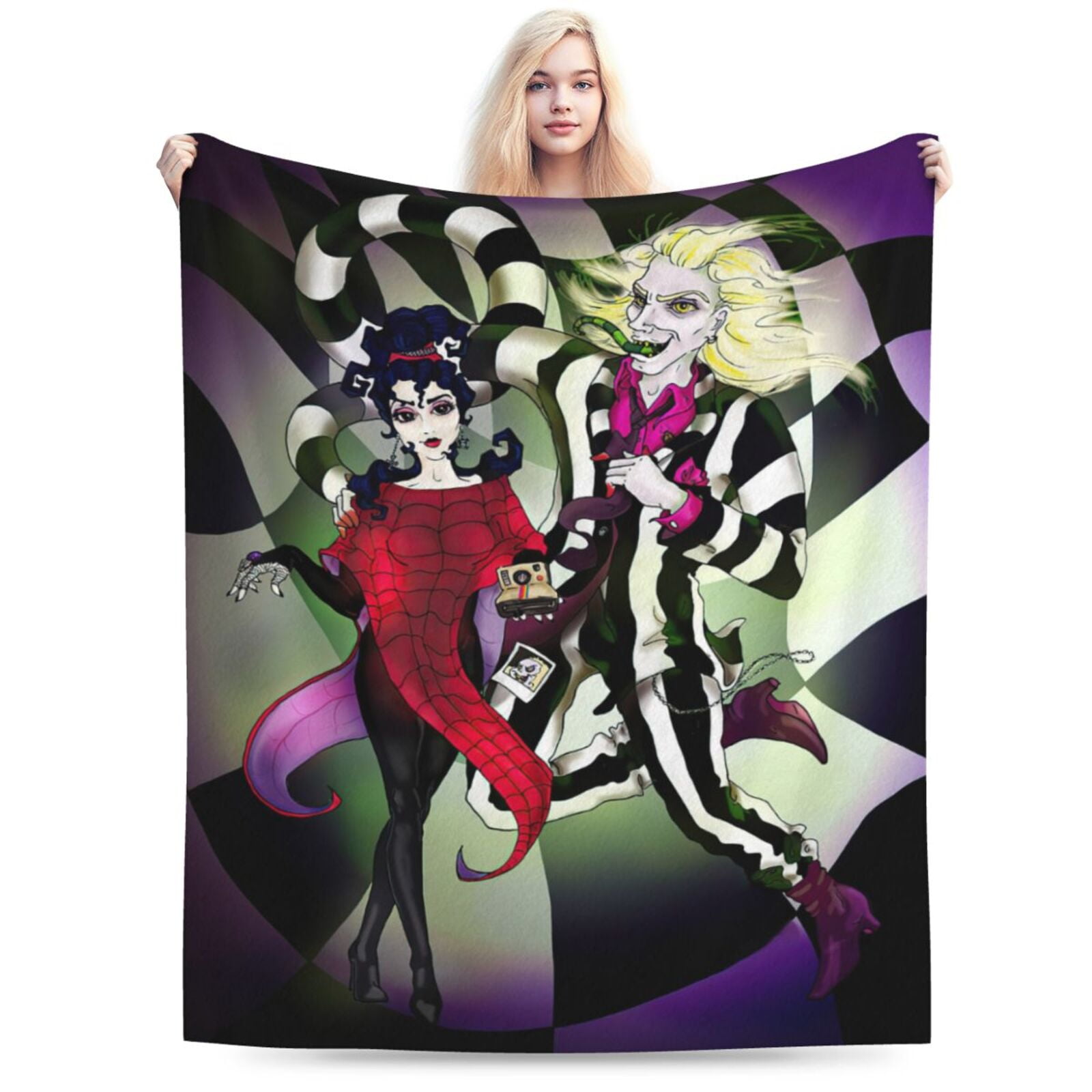 JWZPujrd Beetlejuice Beetlejuice 2024 Throw Blanket 60 x 50 inches