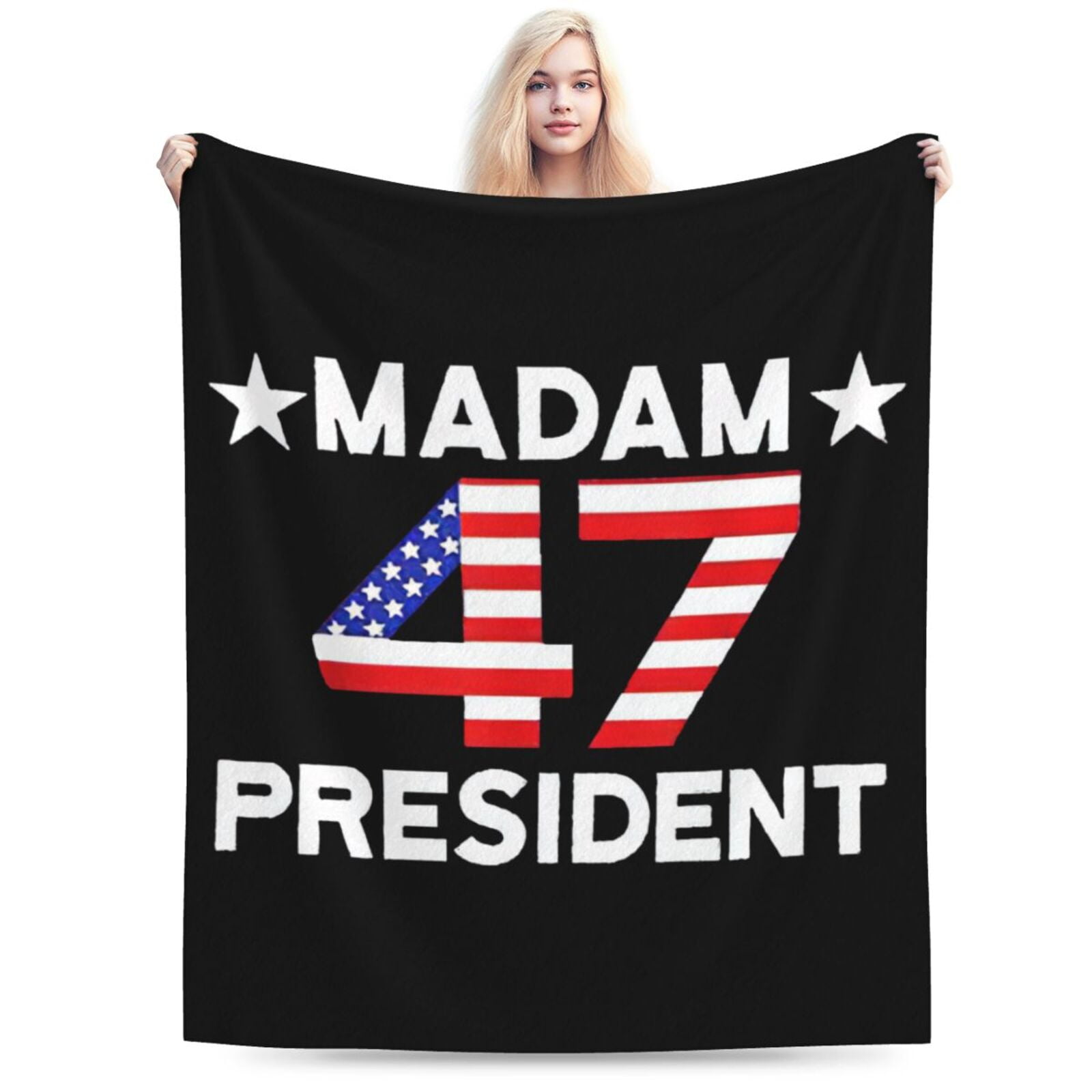 JWZPujrd The 47th President Madam President Throw Blanket 60 x 50