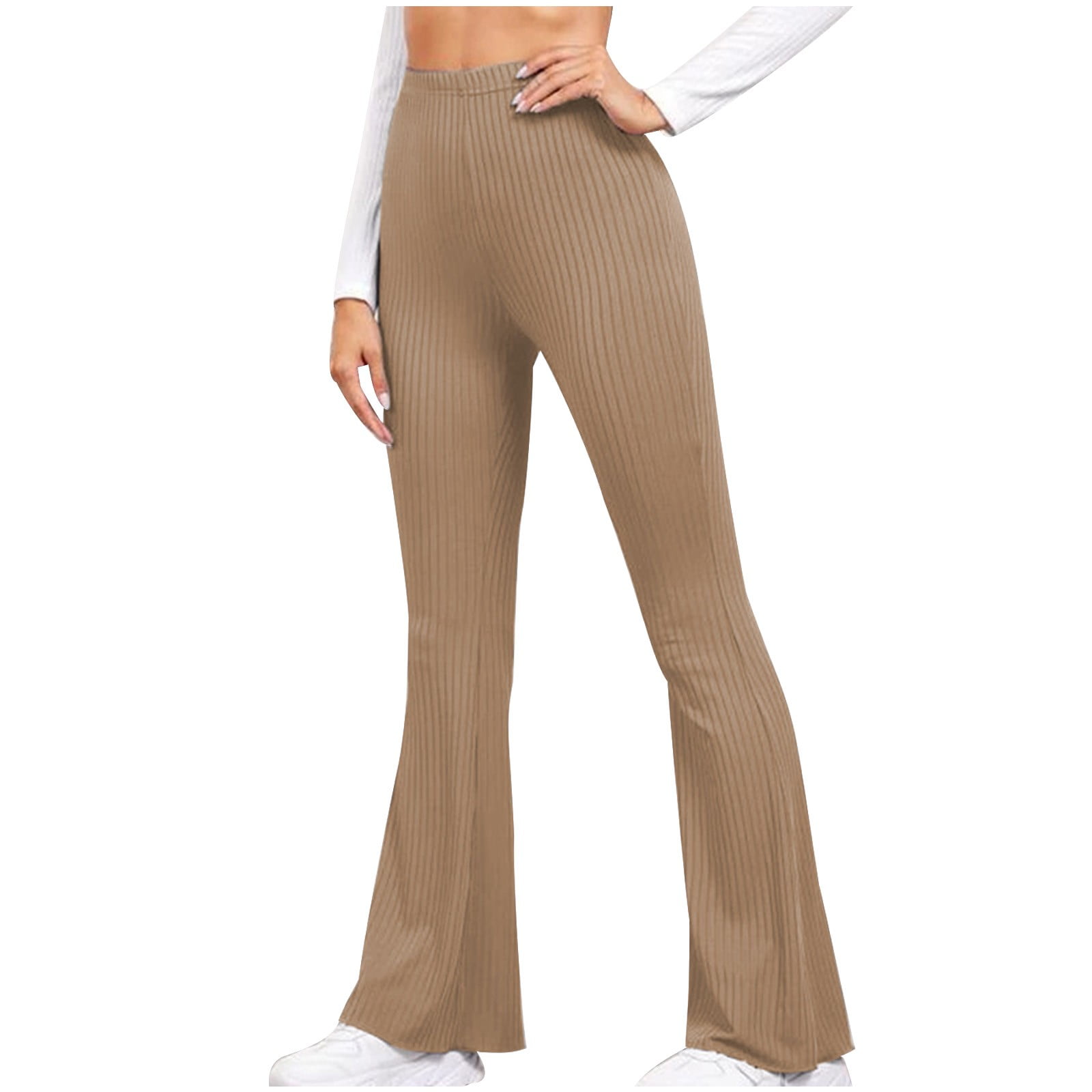 Ribbed Flare Pants – MERIT ivy