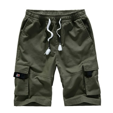 TRGPSG Men's Cargo Shorts Multi-Pocket Below Knee Cotton Work Shorts 34 ...