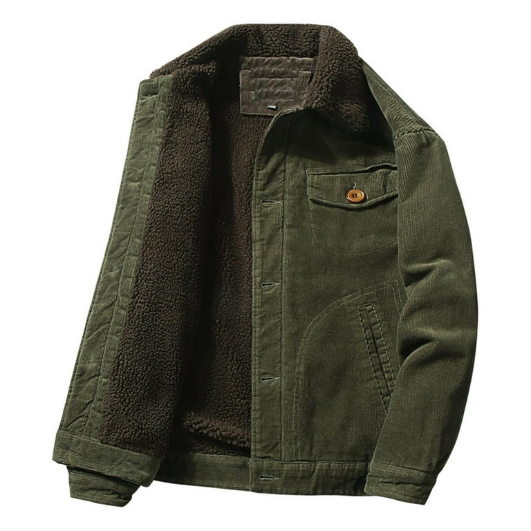 Green jacket corduroy collar deals