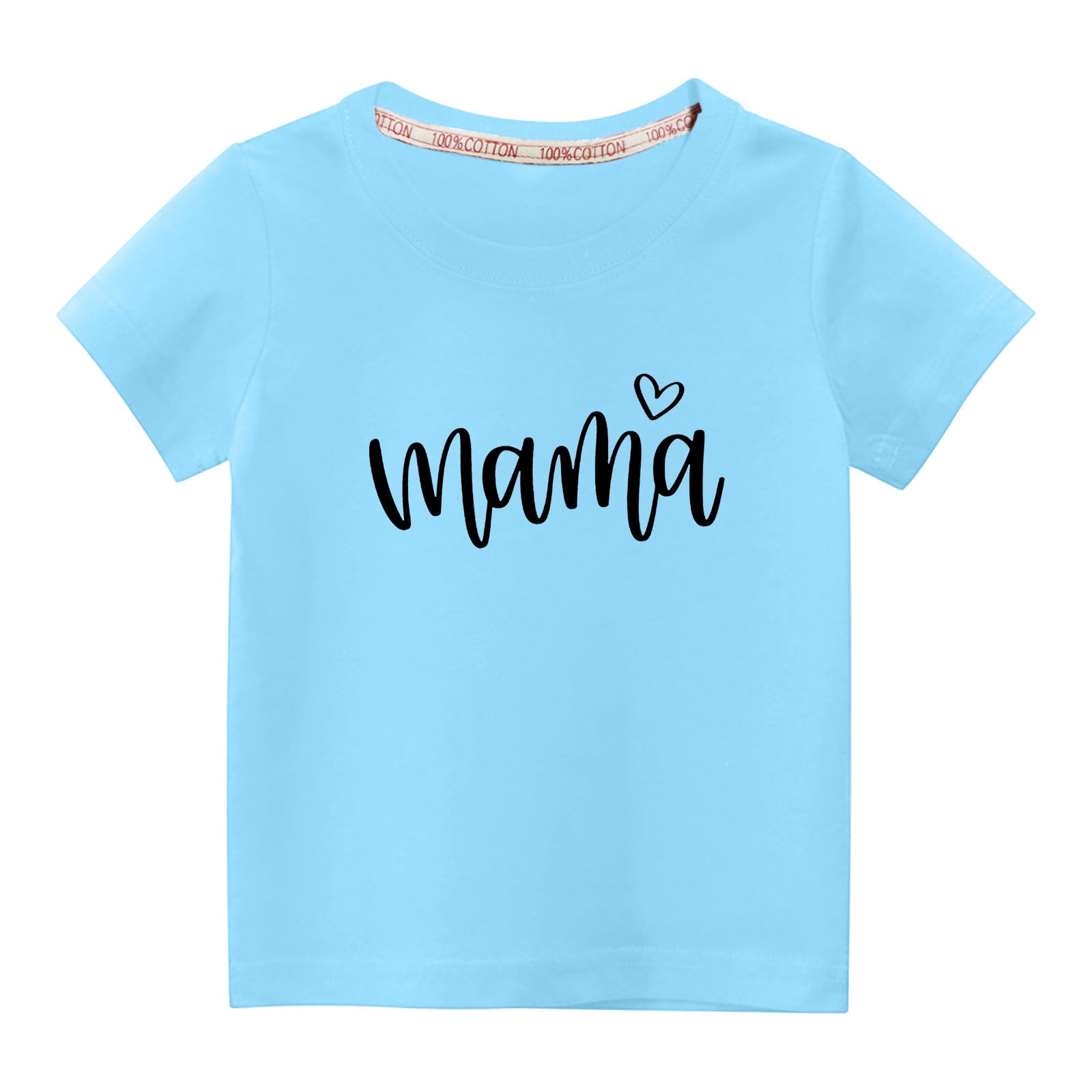 JWZUY Mothers Day Toddler Boys Girls Short Sleeve Casual T-Shirts