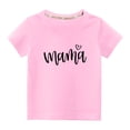 thumbnail image 1 of JWZUY Mothers Day Toddler Boys Girls Short Sleeve Casual T-Shirts Mom Mama' Round Neck Graphic Tees for Kids Pink 4-5 Years, 1 of 4