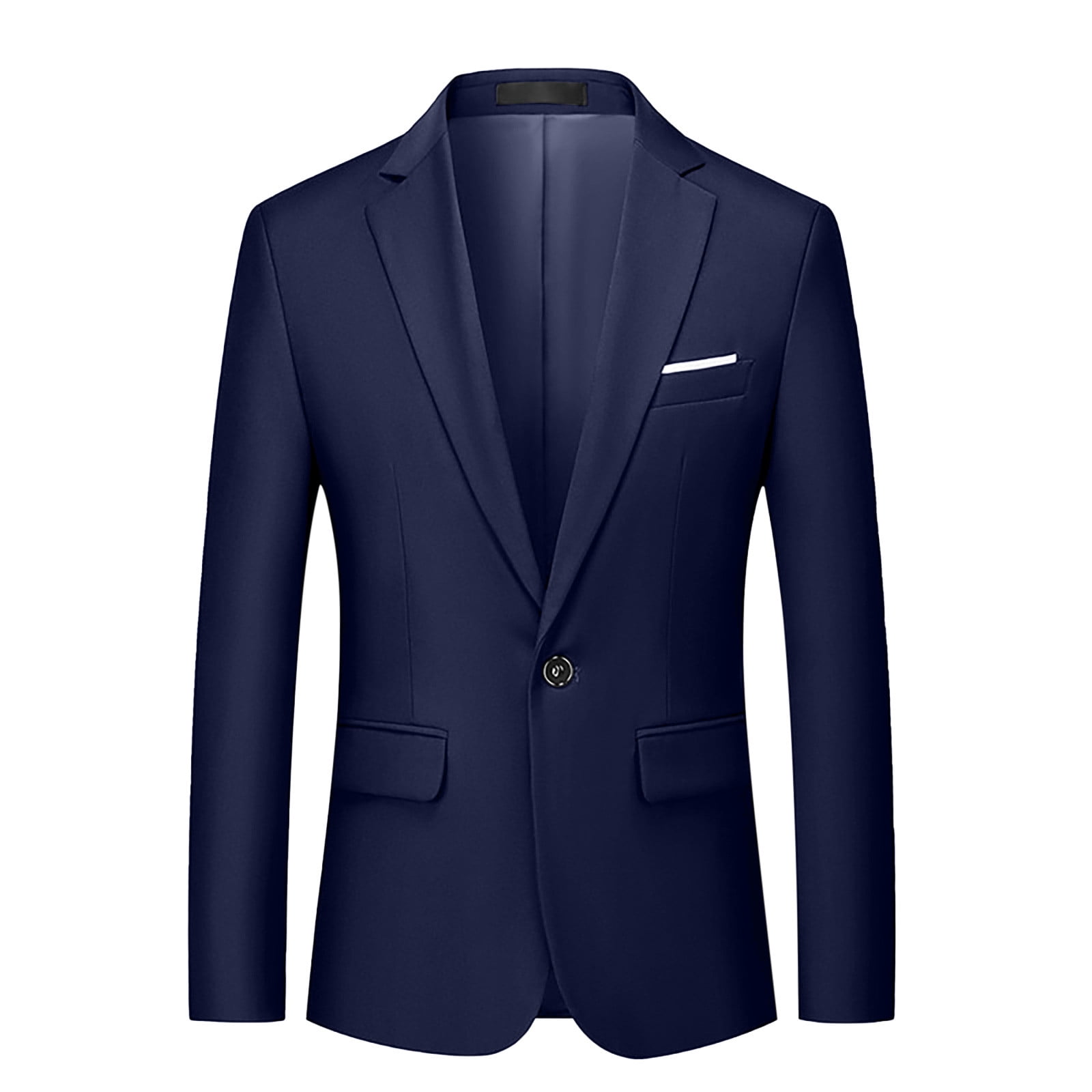JWZUY Slim Fit Plain Color Suit Blazer for Men's Big and Tall, Casual ...