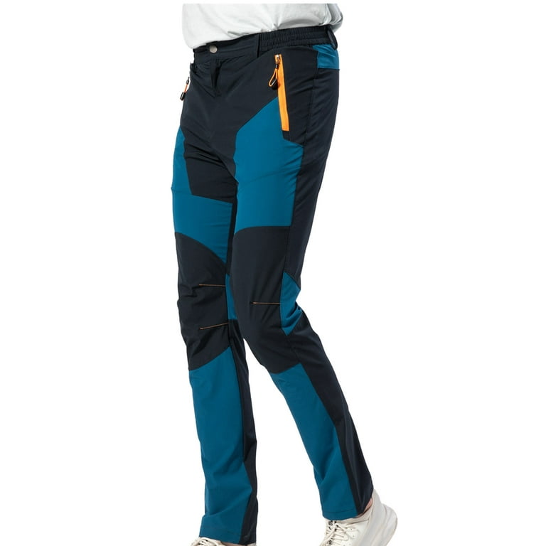 JWZUY Snow Ski Pants Hiking Women Men Unisex Outdoor Waterproof Windproo  Snowboard Pants Color Block Pant Blue XL 