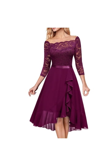bridesmaid dresses at walmart Ever-Pretty High-Waisted Chiffon High Slit Budget Bridesmaid Dress with V-Neck and Elegant Ruffles main image 1