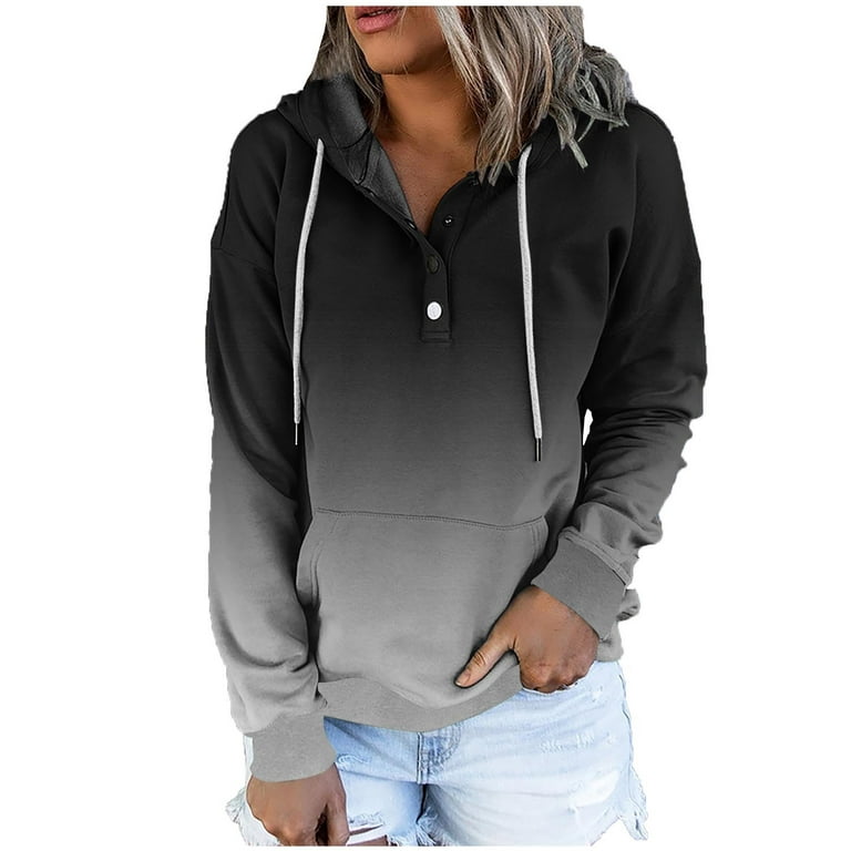 JWZUY Womens Hoodie Sweatshirts Casual Tunic Tops Pullover Hoodie Long  Sleeve Hoody with Pockets