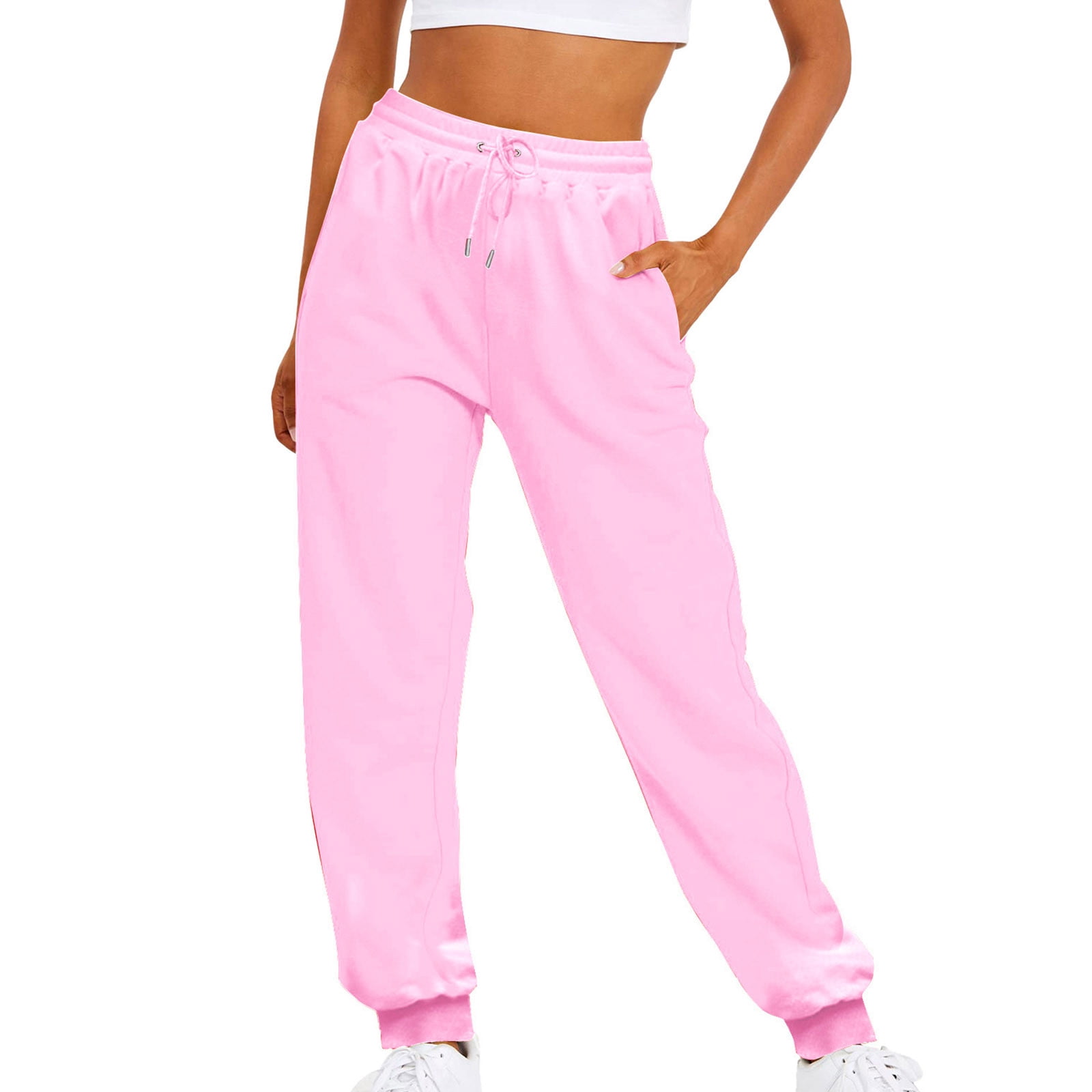 Women Plain Jogger-pants For Women - Pink – BONJOUR