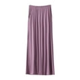 thumbnail image 1 of JWZUY Womens Solid Oversized Wide Leg Pants Plus Size Casual Pocket Pants Cropped Elastic Waist Pant Purple XL, 1 of 3