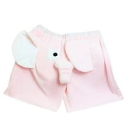 JWZUY Womens Summer Shorts Solid Cute Shorts Elastic Waist 3D Animal Decor Casual Lovely Pants Pink L
