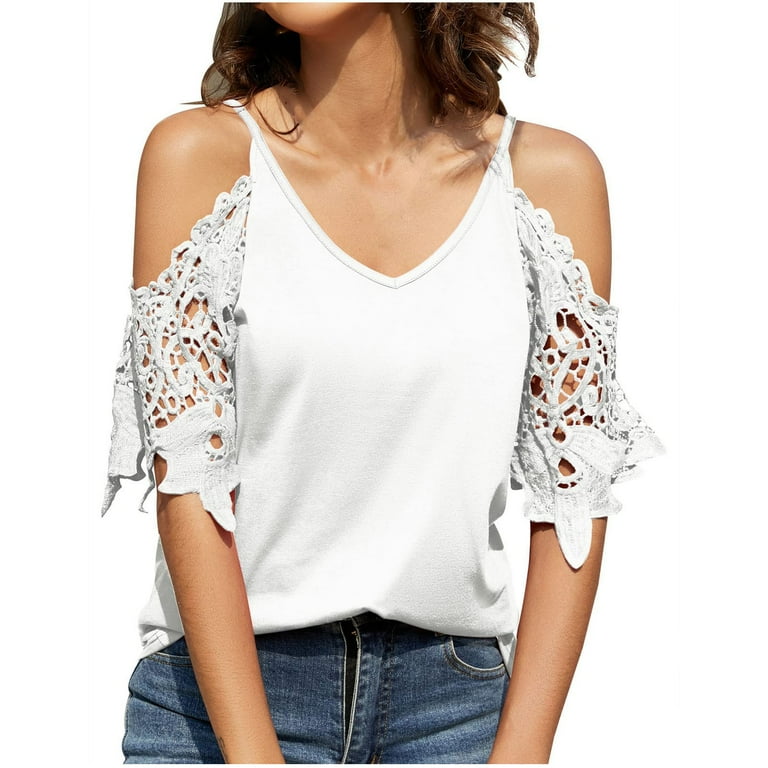 Women's shirts with shoulders cut out 2025
