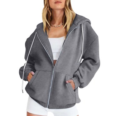 YS ARMY Womens Gray Color Block Zip Up Winter Jacket Coat main image 1