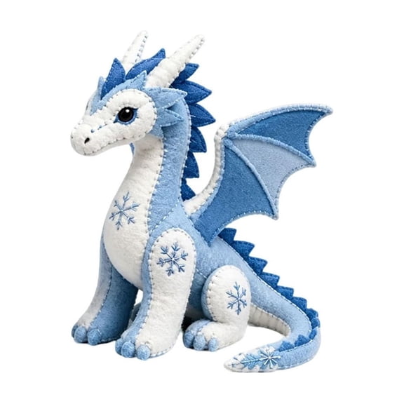 JWZZYD Arctic Winter Guardians DIY Patchwork Kit, 4.3" Felt Animal Sewing Kit for Beginners, 3D Stuffed Animals Mythical Creature, Pre-Cut Handmade Craft Kit for Home Decor & Creative Gift (#D)