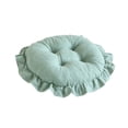 thumbnail image 1 of JWZZYD Boho Cotton Round Chair Cushions, 15.75" Soft Thick Non Slip Seat Pad, Farmhouse Rustic Ruffled Chair Pads for Dining Kitchen Bedroom Window Indoor Home Decor, Green, 1 Pack, 1 of 6