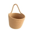 thumbnail image 1 of JWZZYD Fabric Wall Hanging Basket, 5.91" Boho Rope Wall Hanging Storage Basket, Hand Woven Organizer Bin, Multi Use Container for Cosmetic Snack Sundry Bedroom Kitchen Wall Decor, Blue, 1 of 6