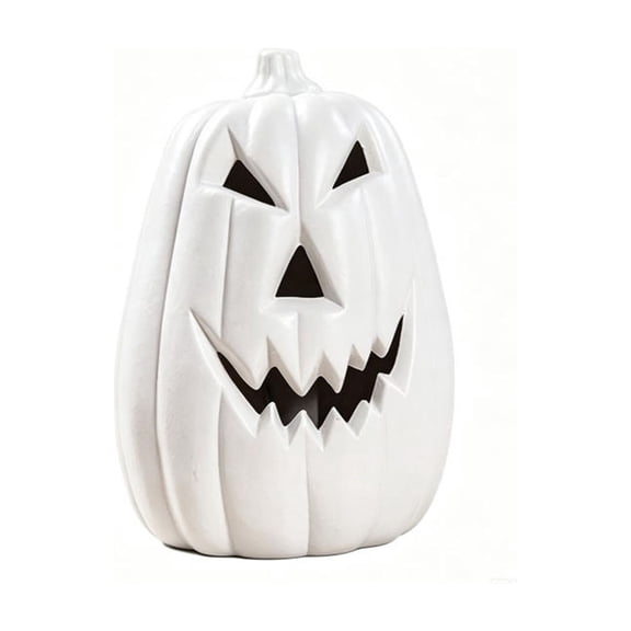 JWZZYD Fall Decor Halloween Decorations, TTerracotta Pumpkin Decoration, Handmade Clay Pumpkin LED Night Light, Spooky Modern Halloween Tabletop Mantel Ornament for Fall Party Display