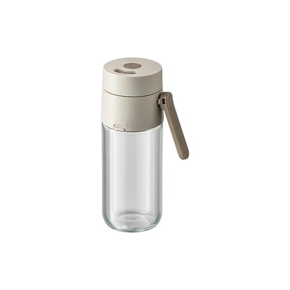JWZZYD Kitchen Shaker, 250ml Airtight Seasoning Cruet with Adjustable Sprinkle Hole, Portable Clear Condiment Container for Home Kitchen Countertop Cooking BBQ Camping Use, Gray