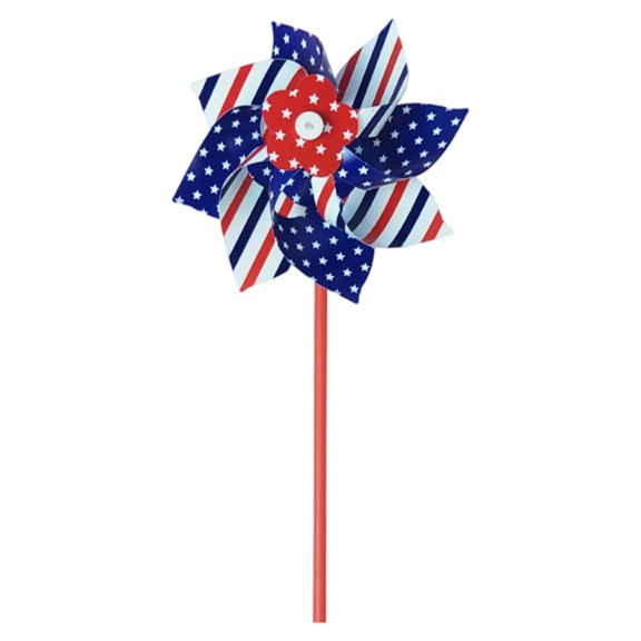 JWZZYD Patriotic American Flag Pinwheel Wind Spinner, Red White Blue 4th of July Yard Decor, 5" Rotating Windmill for Garden, Lawn, 250th Anniversary & Independence Day Party Supplies(B,1 Pack)