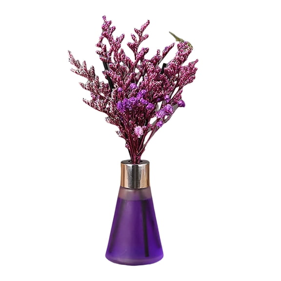 JWZZYD Purple Floral Reed Diffuser Set, Long-Lasting Air Freshener with Natural Fragrance, 50ml Essential Oil & Reed Sticks Included, Ideal for Bathroom, Bedroom & Living Room Ambiance, 1 Pack