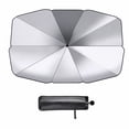 thumbnail image 1 of JWZZYD Windshield Sun Shade Umbrella, 49"x25" Heat Block UV Reflective Sun Visor, Foldable Window Sunshade Cover, Portable Vehicle Front Window Sun Protection Accessory for All Cars, 1 of 9