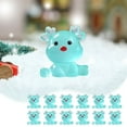 thumbnail image 1 of JWshufel 12 Pack Mini Christmas Ornaments Christmas Decorations Christmas Tree Ornaments Luminous Reindeer Statue Indoor Outdoor Decoration Desktop Garden Craft 1 in Blue, 1 of 6