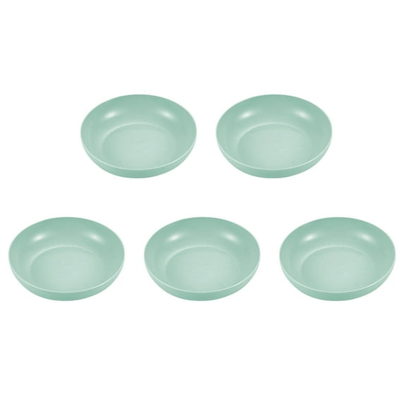 JWshufel 5PCS Reusable Dinner Plates Set Dishwasher and Microwave Safe Plates Long Lasting Plastic Plates for Kitchen and Camping Lightweight