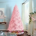 thumbnail image 1 of JWshufel 6.9ft Pink Artificial Christmas Tree Pre Wired Artificial Christmas Tree Features 1000 Branches Removable Metal Stand Foldable Base Easy to Set up and Store Ideal for Home Christmas Decor, 1 of 6