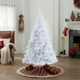 thumbnail image 1 of JWshufel 6.9ft White Artificial Christmas Tree Pre Wired Artificial Christmas Tree Features 1000 Branches Removable Metal Stand Foldable Base Easy to Set up and Store Ideal for Home Christmas Decor, 1 of 6