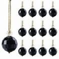 thumbnail image 1 of JWshufel 8 Pack Mini Glass Christmas Ornaments for Tree Decor and Weddings with Chains Creating Dreamy Atmospheres Indoors and Outdoors Black, 1 of 1