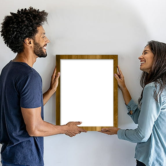 JWshufel 9x7 Picture Frame Display for Wall Mounting or Tabletop Photos with Mat or Without Mat Suit for Family Photos Artwork and Certificates Sturdy Wood Construction