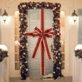 thumbnail image 1 of JWshufel Christmas Decorations Christmas Door Decorations Holiday Plaid Ribbon Bow Easy Install for Home Wall Cabinet Holiday Accent for Welcoming Festive Atmosphere 169.3in Red, 1 of 6