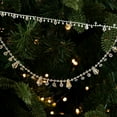 thumbnail image 1 of JWshufel Christmas Decorations Christmas Garland Plastic Bead Chain DIY Jewelry Accessories Easy to Cut Suit for Tree Mantel Wedding Party Elegant Touch Create Festive Holiday Atmosphere 3.9in White, 1 of 6