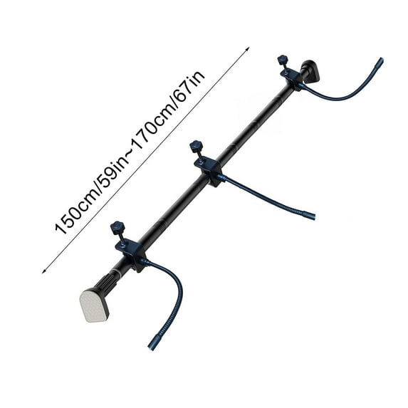 JWshufel Christmas Garland Stand for Heavy Duty Decoration with Sturdy Construction and Multiple Hooks Suit for Indoor and Outdoor Festive Display 59-66.9in Black