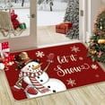 thumbnail image 1 of JWshufel Christmas Snowman Doormat Merry Christmas Welcome Mat Outdoor Christmas Snowman Rug Non Slip Rubber Backing Suitable for Any Entrance Winter Holiday Decor Red 23.6x15.7in, 1 of 4