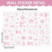 JWshufel Christmas Wall Stickers for Bedroom Decoration with Self Adhesive Design Easy to Apply Suit for Living Room Playroom School Wall Decor Pink