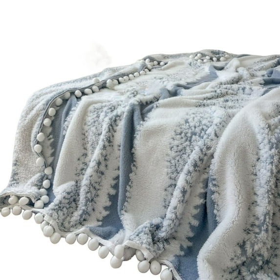 JWshufel Fleece Throw Blanket for Couch and Office with Soft Cozy Cloud Patterns for All Seasons Suit Warm Gift for Women 59x78.7in Gray