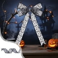 thumbnail image 1 of JWshufel Halloween Themed Decoration Ribbon for Parties with Foil Stamped Pumpkin and Skull Designs Long Lasting Polyester Material for Indoor Outdoor Festive Decor 196.8in Black, 1 of 6