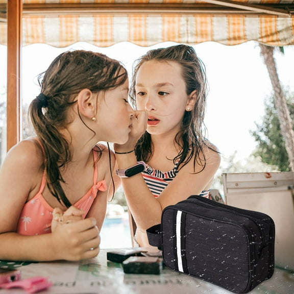 JWshufel Hanging Travel Toiletry Bag Organizer For Men And Women With Dry Wet Separation Full Open Design Water Resistant Canvas Leather Portable Shaving Kit For Trip Or Business