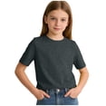 thumbnail image 1 of JWshufel Kids Short Sleeve Casual T Shirts Trendy Solid Color Summer Tops Round-Neck Soft Basic Tees 3-16 Years, 1 of 6