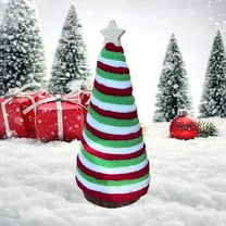 JWshufel Mini Christmas Tree Tabletop Christmas Decorations Christmas Tree Ornaments Modern Rope Design for Home Office Mantel Holiday Gift Set 8.3 in Green