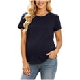 thumbnail image 1 of JWshufel Pregnancy Casual Tops for Women Maternity Short Sleeve Breathable Lightweight Shirts Tee Workout Athletic Wear, 1 of 6