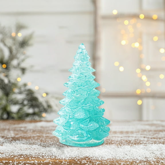 JWshufel Resin Crystal Christmas Tree Ornament for Festive Decorations with Unique Design and Year Round Suit for Desk or Shelf Decor 2.3x1.3in Blue
