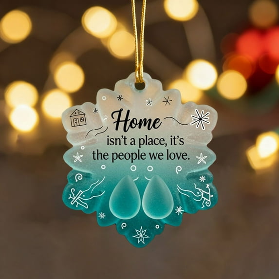 JWshufel Sea Glass Christmas Ornaments for Trees and Wreaths Handmade Decorations with Easy Hanging Suit Gift for Enhancing Holiday Decor with Style 3.9in Blue