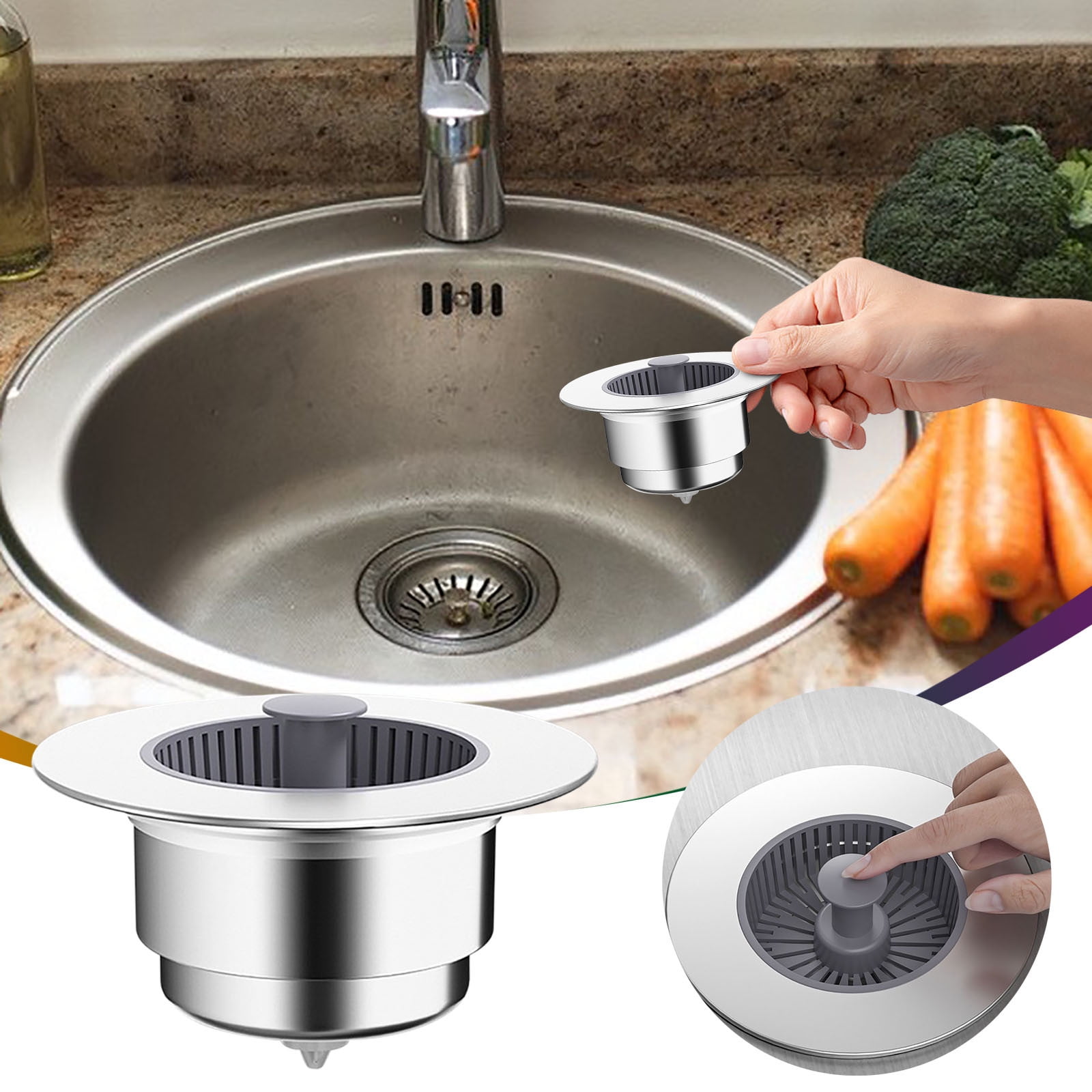 Fresh Look at Jwshufel Stainless Steel Kitchen Sink Drain Plug Odor Prevention