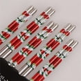 thumbnail image 1 of JWshufel Stainless Steel Reusable Chopsticks Set of 5 Pairs Dishwasher Safe 304 Metal with Antiskid Design and Grooved Tips for Enhanced Control Suit for Asian Cuisine and Gifts, 1 of 6