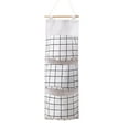 thumbnail image 1 of JWshufel Wall Mounted Multifunctional Fabric Storage Organizer with 3 Pockets for Dormitory Bathroom Bedroom Office Sundries Phone Keys Jewelry Charging Cables Envelopes Stationery, 1 of 1
